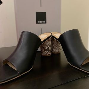 Black, wedges. Comfortable for all day wear. Or a sexy night out with whoever